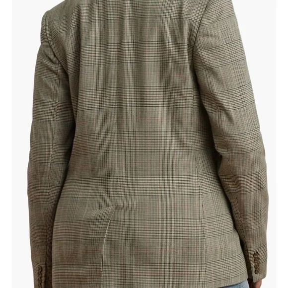 Lauren Ralph Lauren NWT Glen Plaid Cotton-Blend Twill Blazer - Picture 5 of 12